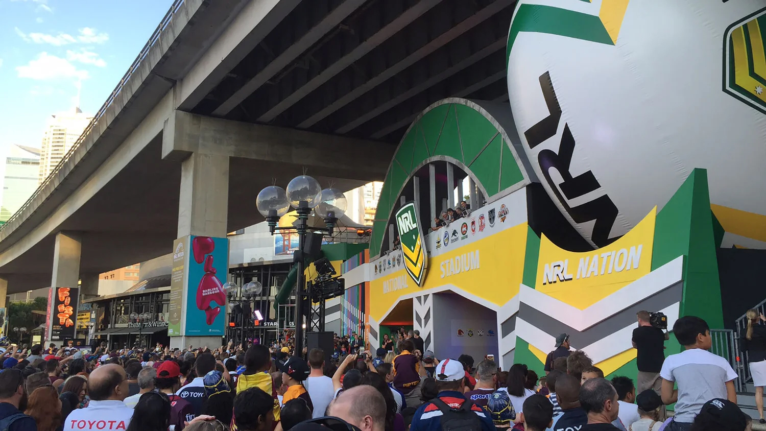 Corporate brand activation at a large outdoor event